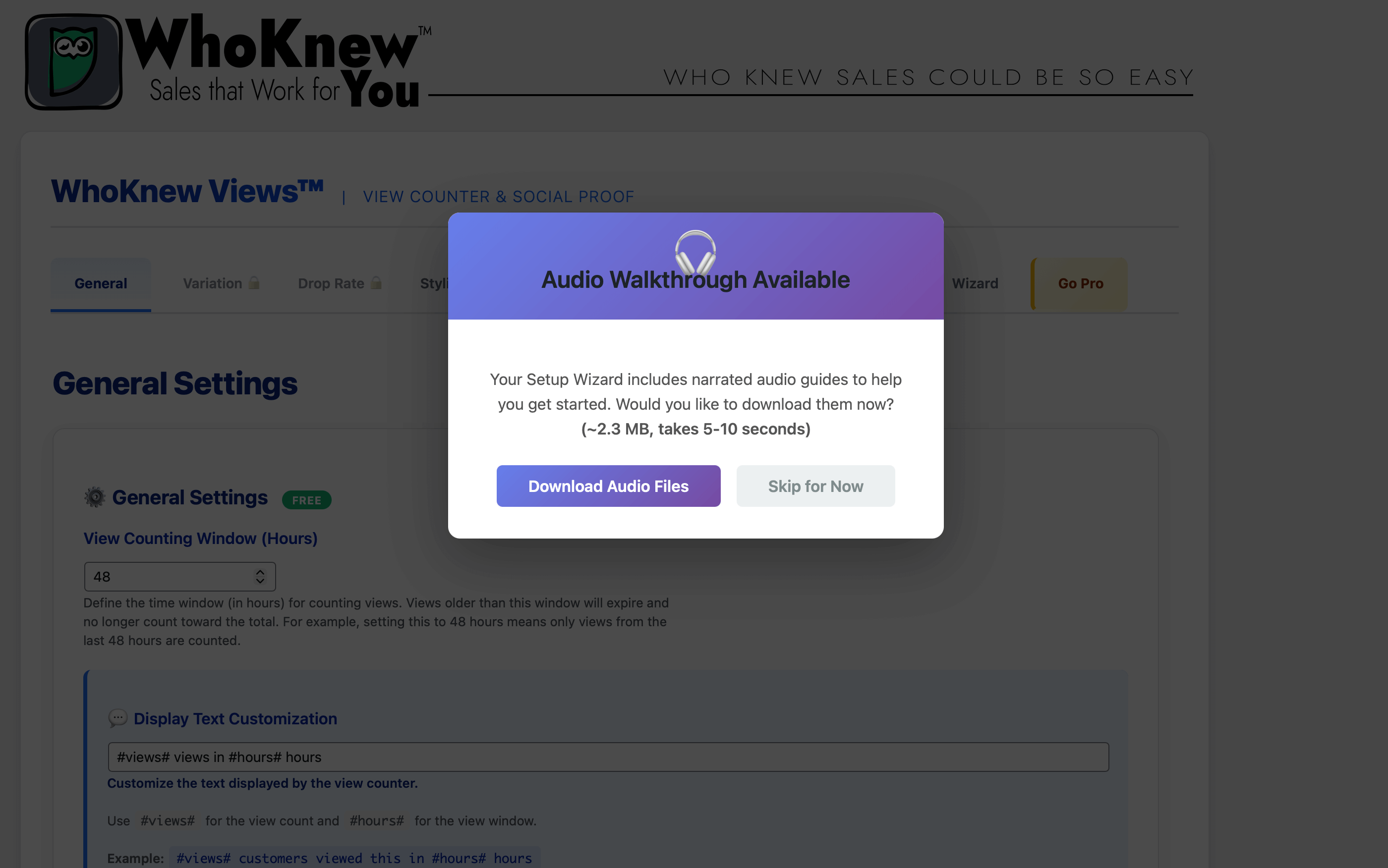 Email notifications — Get alerts for view milestones and achievements