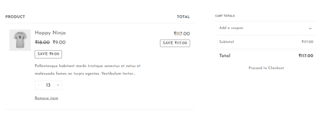 Category discount rule configuration with quantity range.