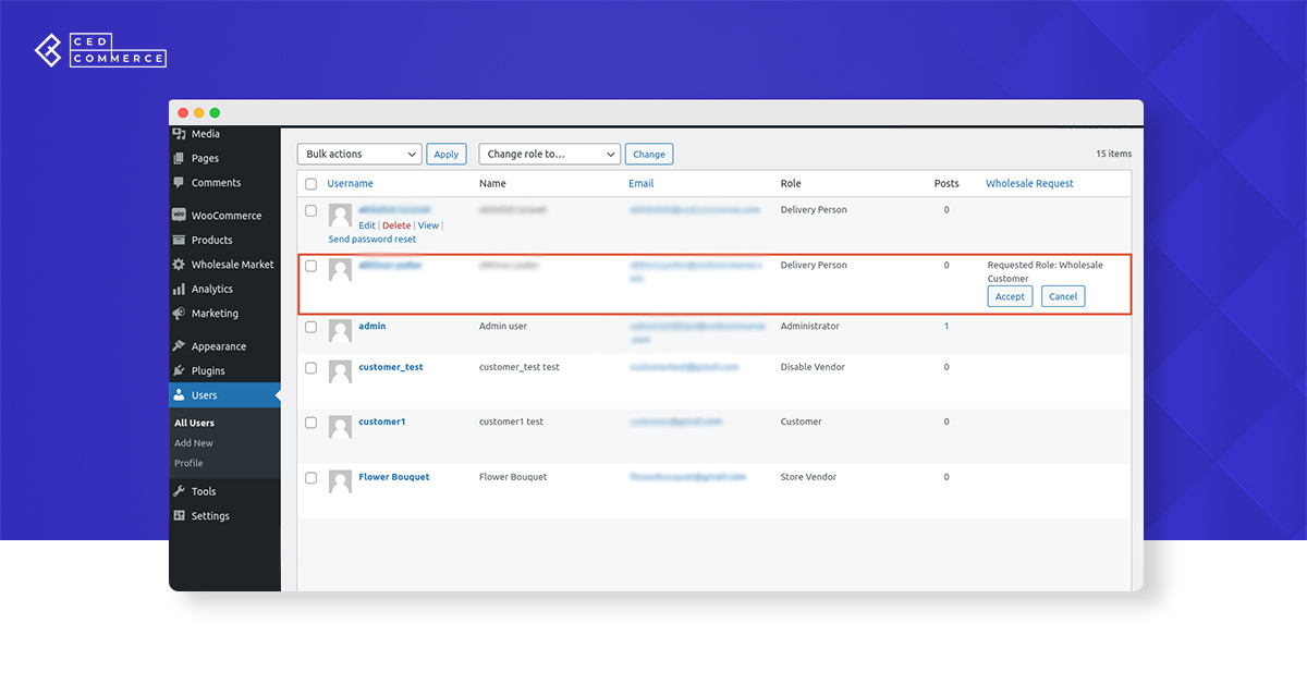 Wholesale price applied on front-end