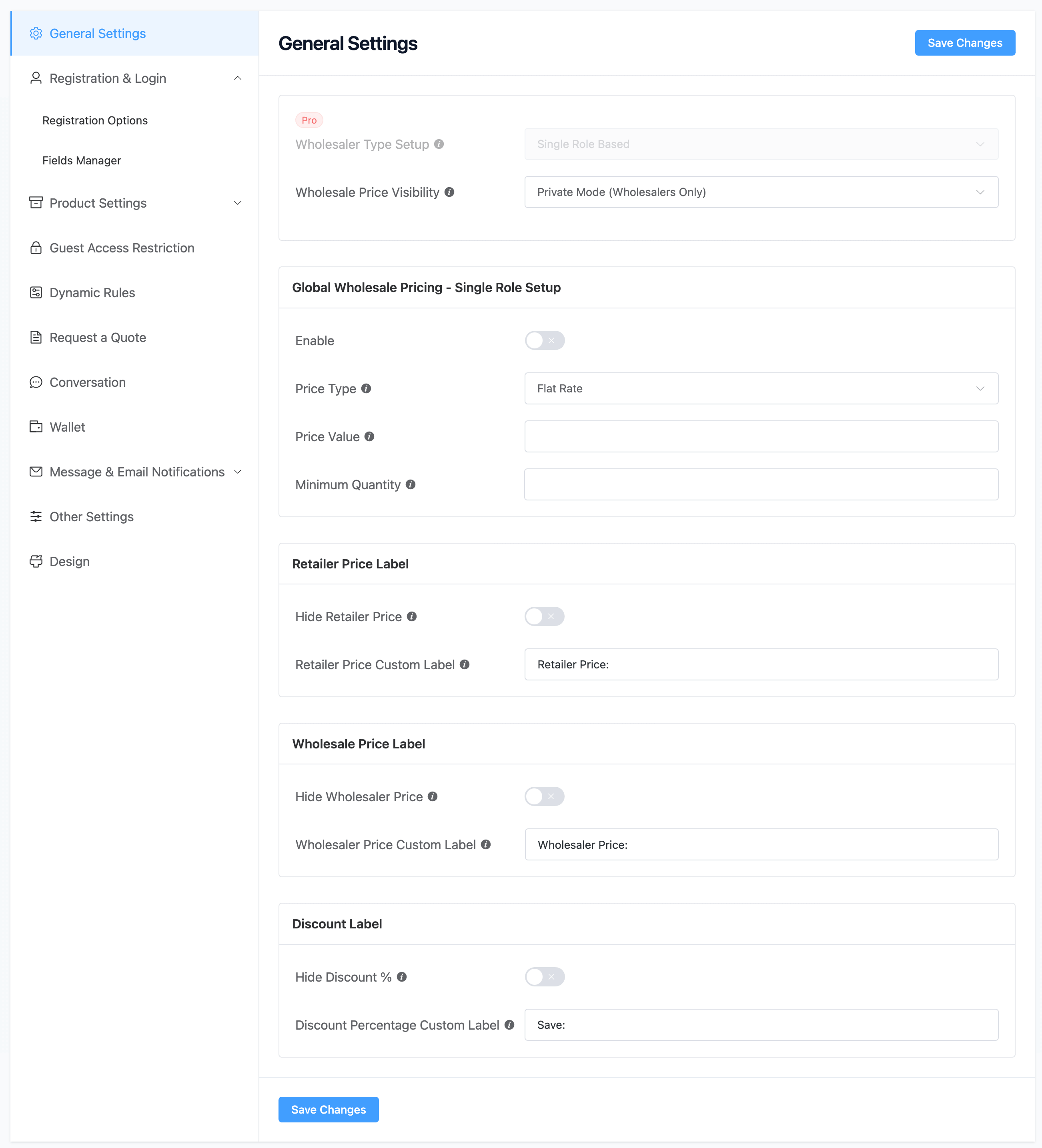 Registration field setup & output overview.