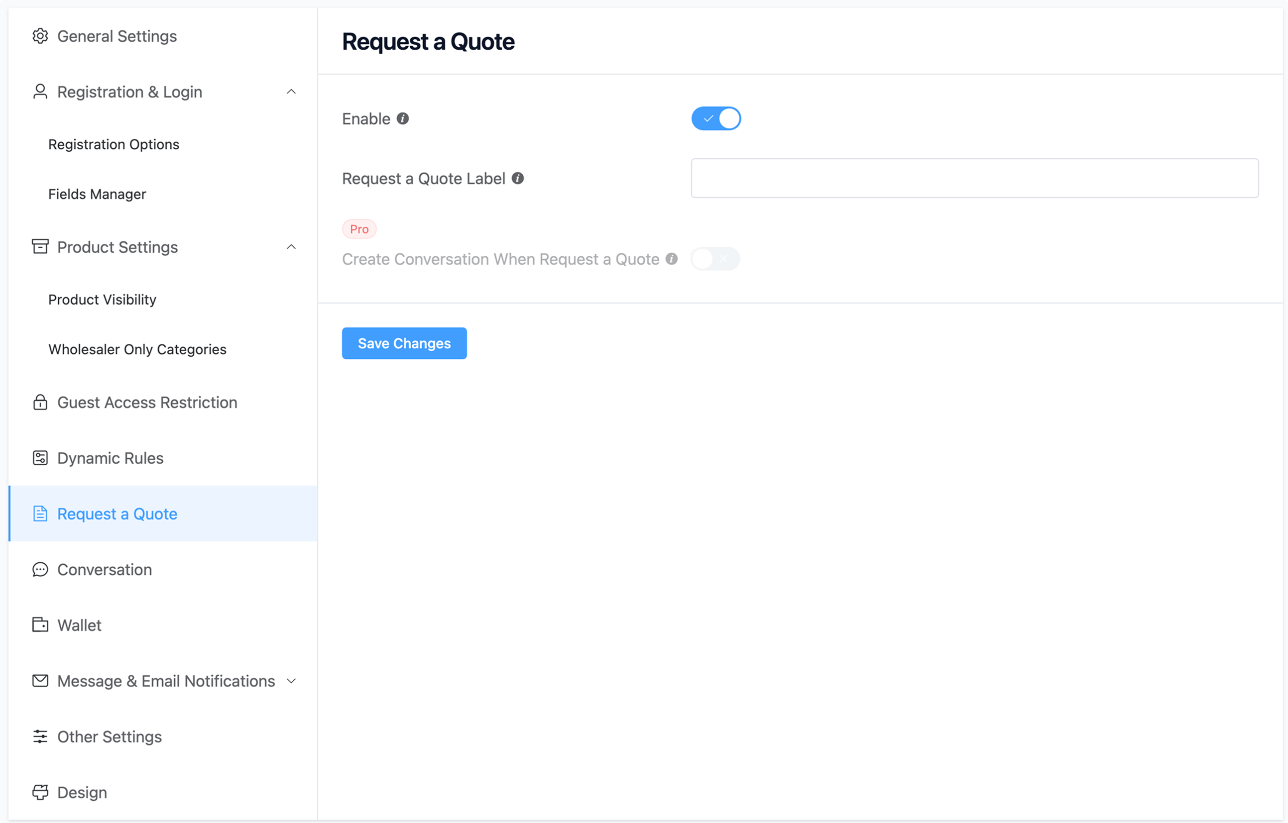 Admin panel view of pending approvals.