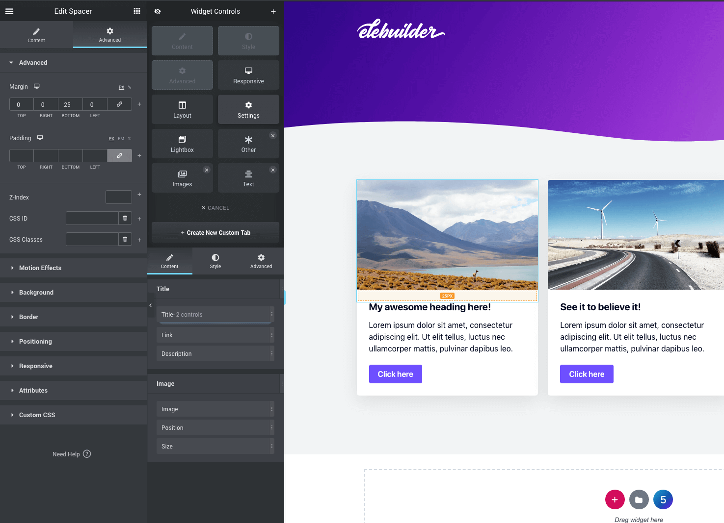 **Have it your way** Choose your tabs, sections, combine controls. Pro users can even use widgets as skins.