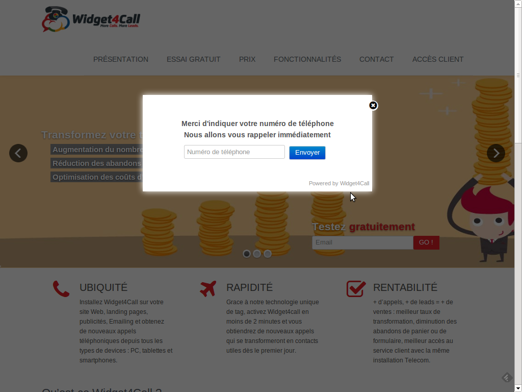 Web Call Back.