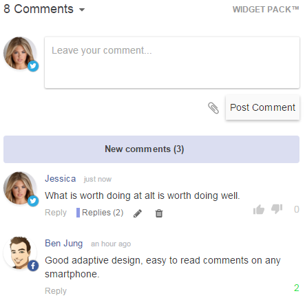 WidgetPack Comments