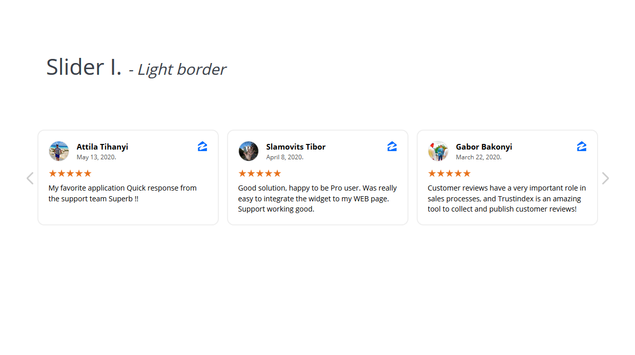 Sample widget - List (light background)