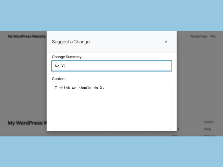 Suggest Changes Form