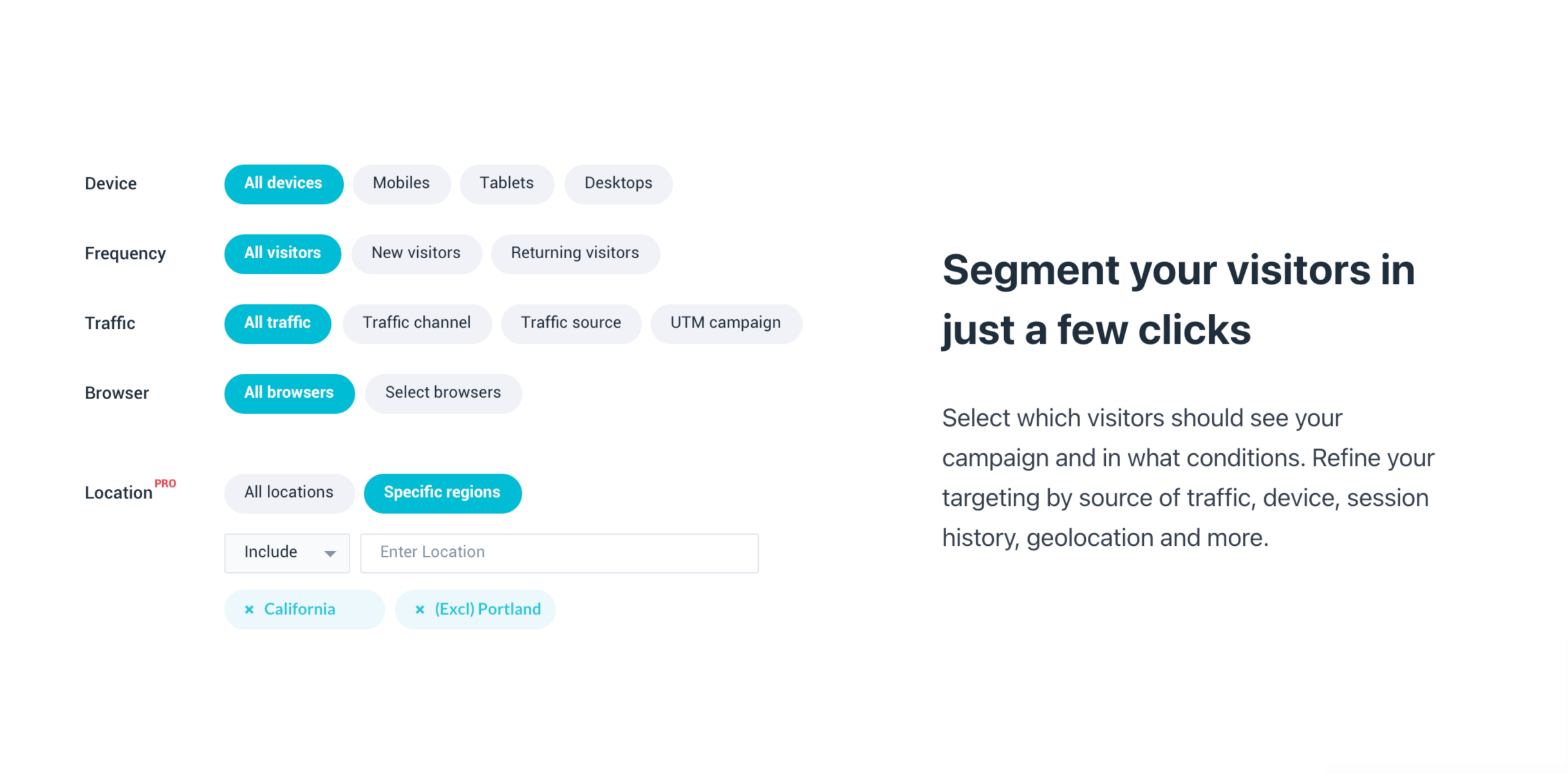 Set up hyper-targeted messages to reach exactly who you want, when you want.