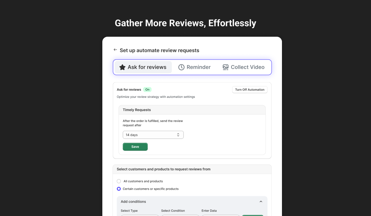 Gather More Reviews, Effortlessly