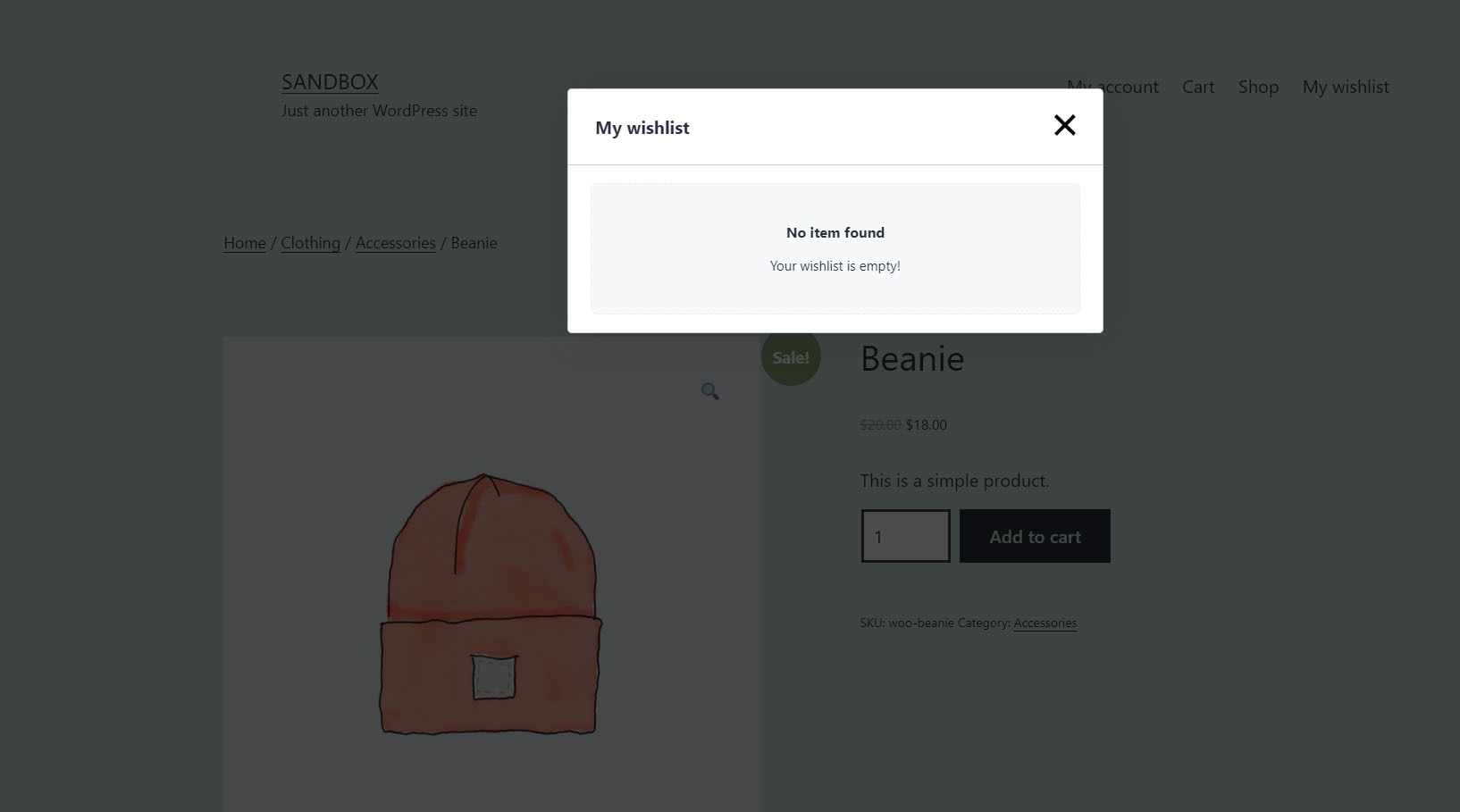 My wishlist items