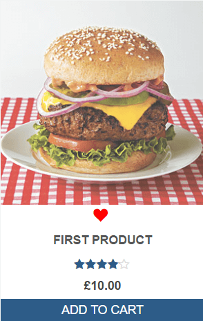 Wishlist Button on Shop Page.