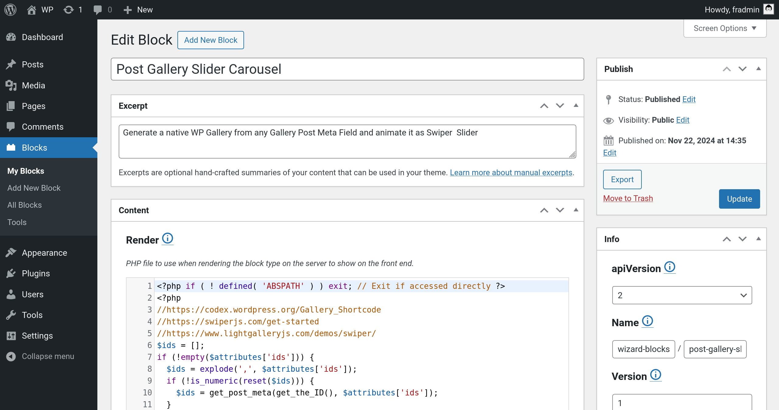 **Intuitive Attribute Management:** Easily generate and manage block attributes, readily available for rendering.