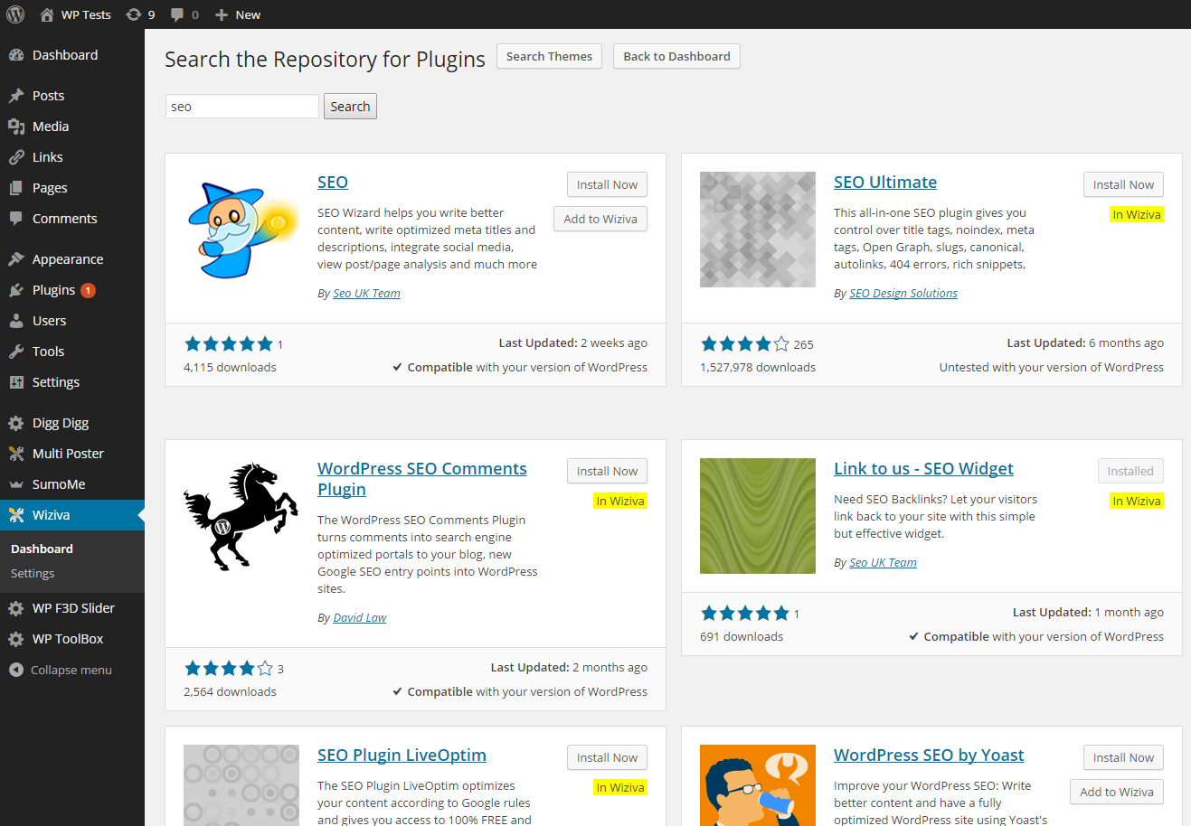 Manage a portfolio of your favorite plugins and themes and easily install them in bulk.