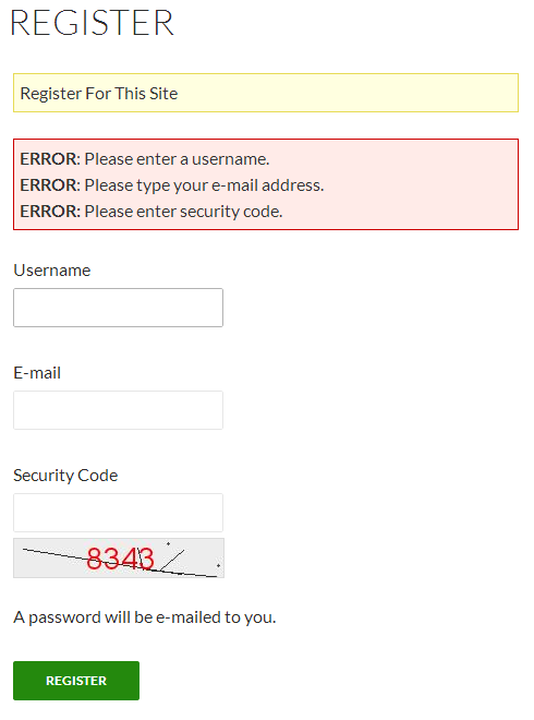 The overview screen registration.