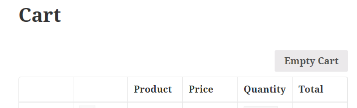 Show empty cart button before cart table. Sabah!