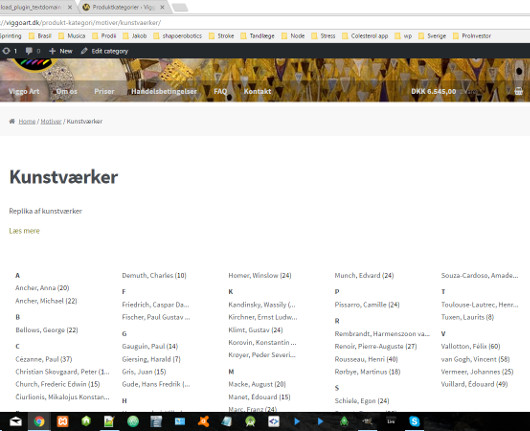 Select displaytype to be Subcategories (indexed) or Both (subcategories indexed) and you will see Tte alphabetically ordered index list. You will see the list on the actual category.