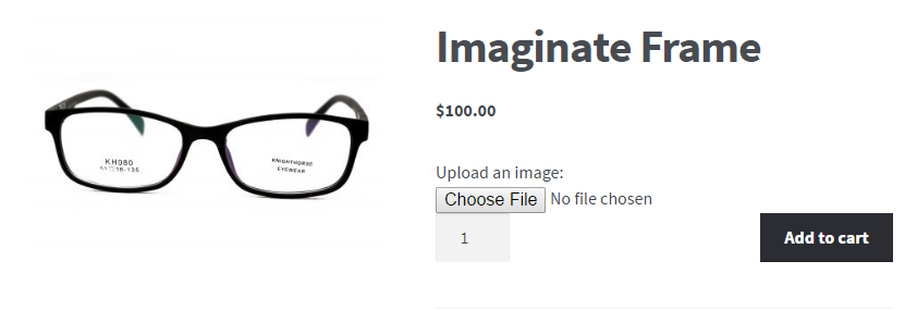 Front end view with Uploader