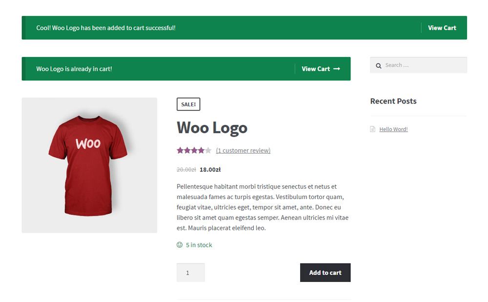 Custom message, Product has been added to cart - /assets/screenshot-4.jpg