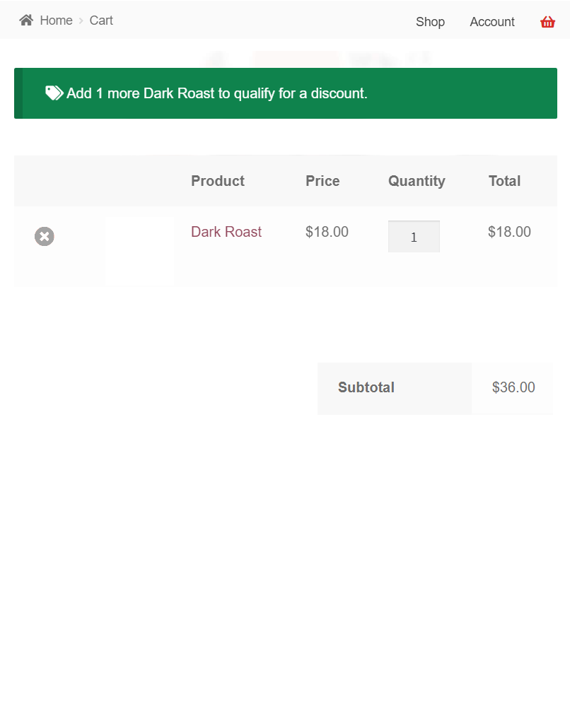 Minimum Quantity for discount