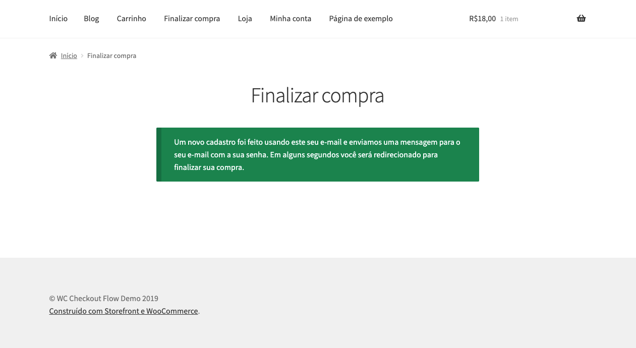 Já é feito login automático nesse novo cadastro e preenchido o campo do email nos detalhes de cobrança.