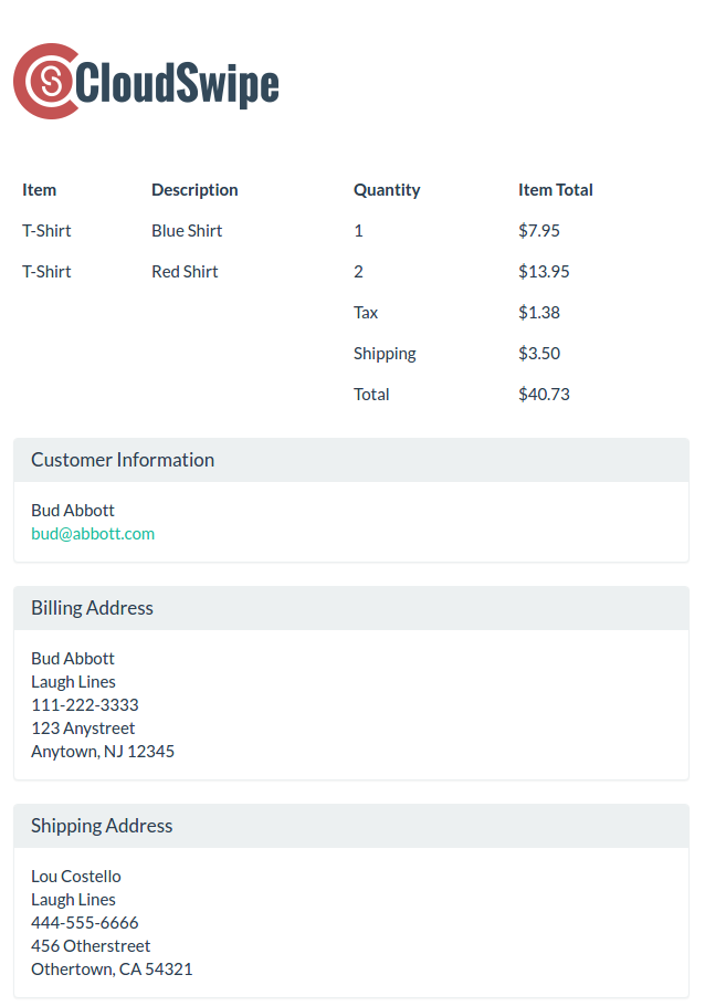 Secure hosted payment page