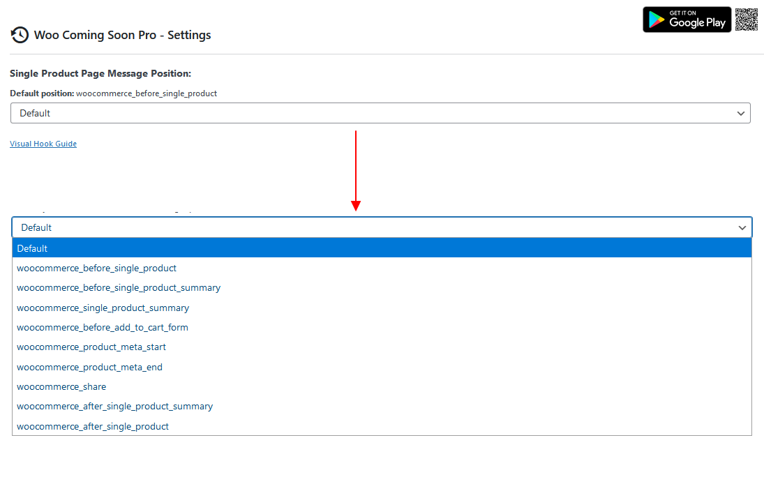 Product page message / Product page button (Admin Panel).
