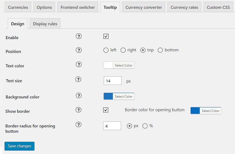 Admin panel. Custom flags