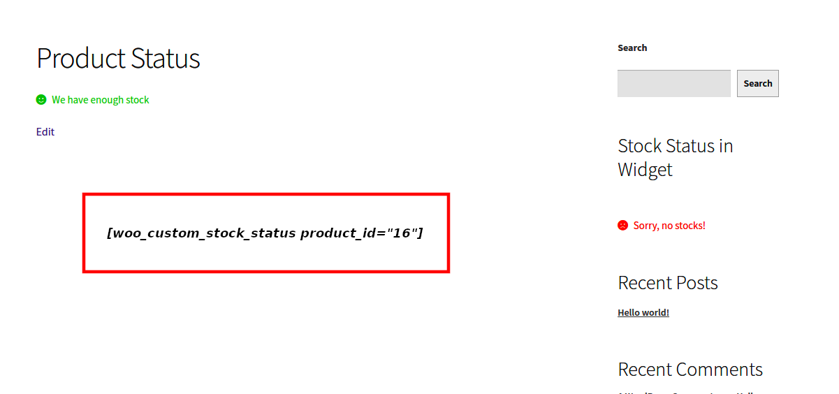 Edit simple product