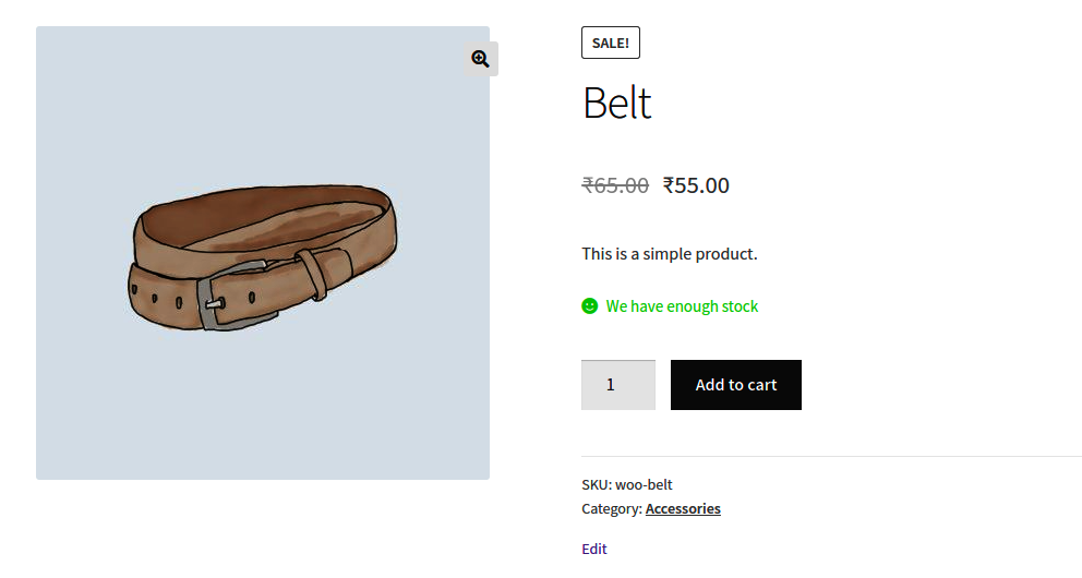 Custom stock status in checkout page