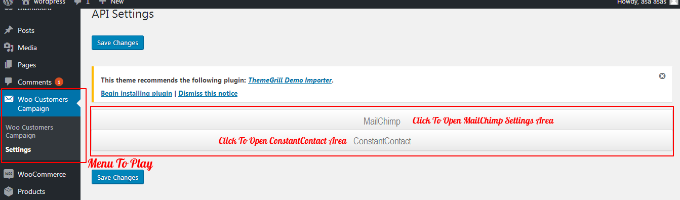 screenshot-2, Settings Area 1