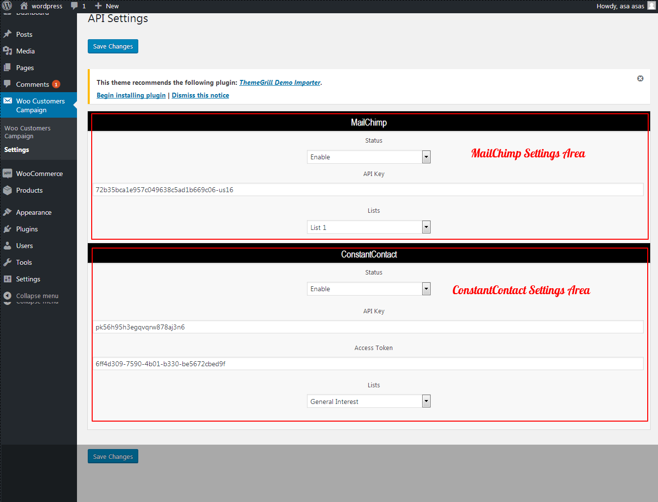 screenshot-3, Settings Area 2