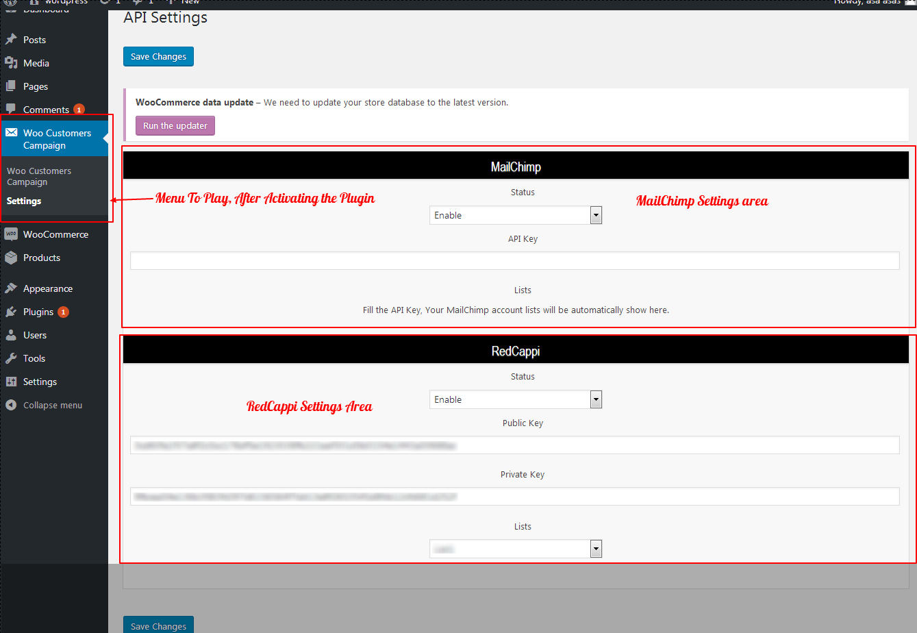 screenshot-2, Settings Area