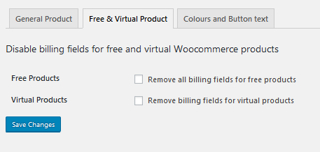 Customize free and virtual products fields