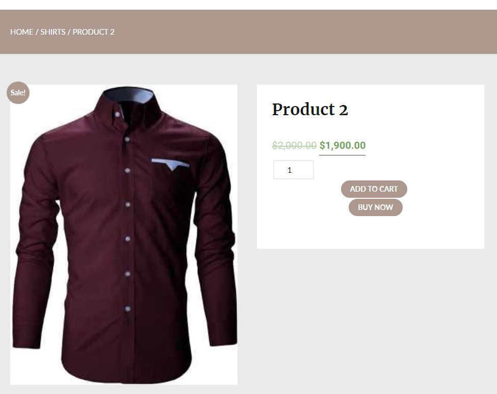 Direct Checkout button on product page