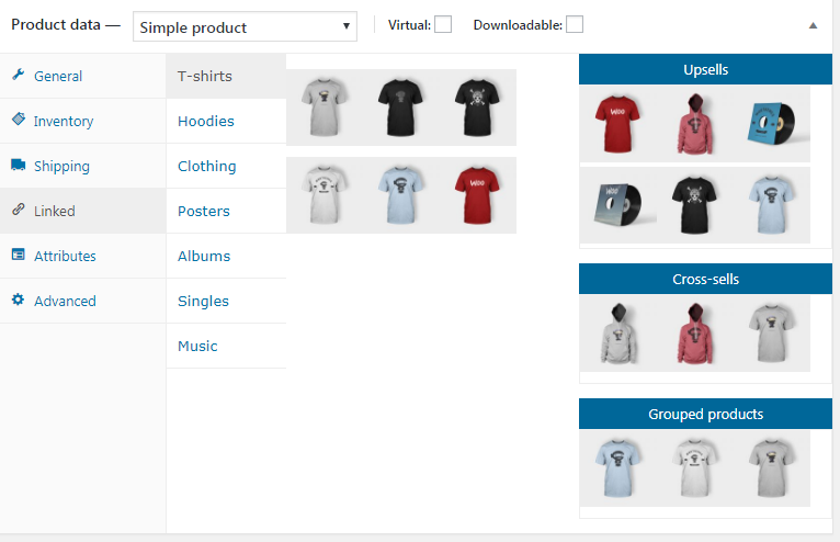 WooCommerce Drop/Drag For Upsells Cross-sells