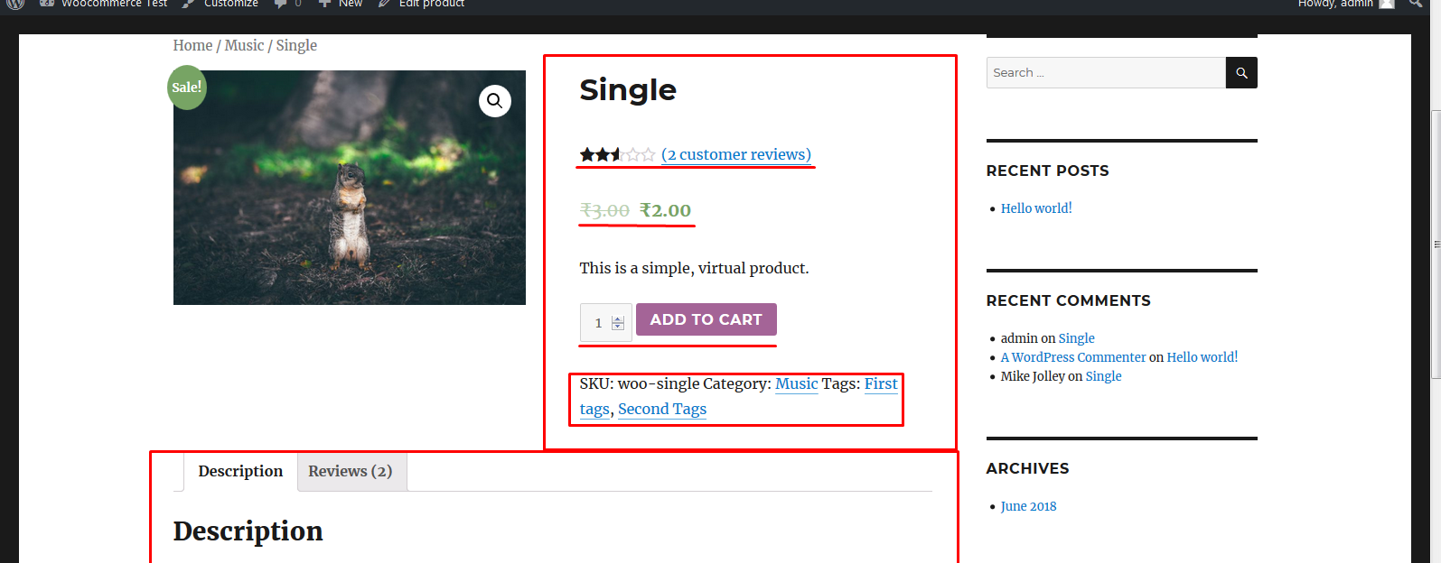 This is front View before enable options.