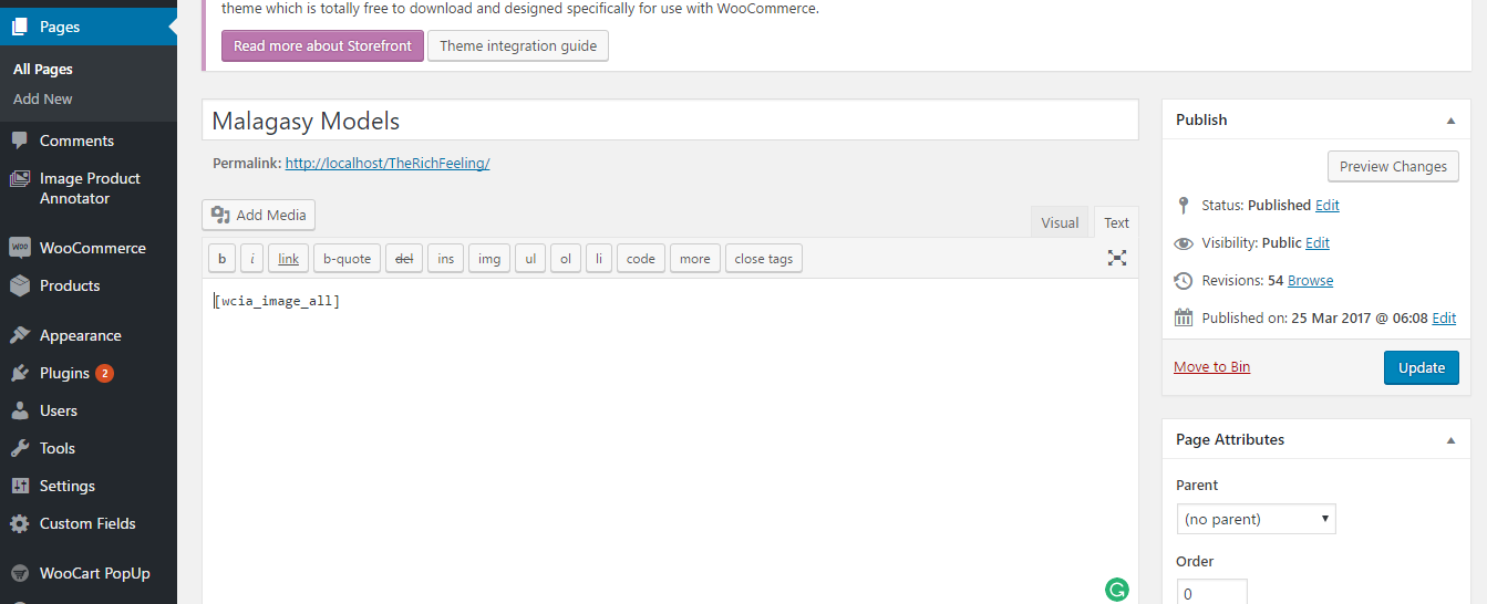 Here is an example of the shortcode that you can use to display the annotated image or embed them into existing posts.