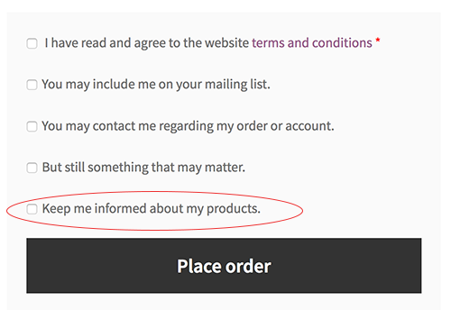 This is an example of the signup prompt displayed to the customer.