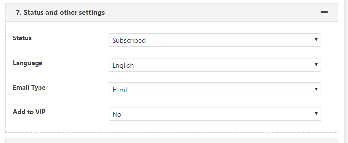 Woocommerce mailchimp settings.