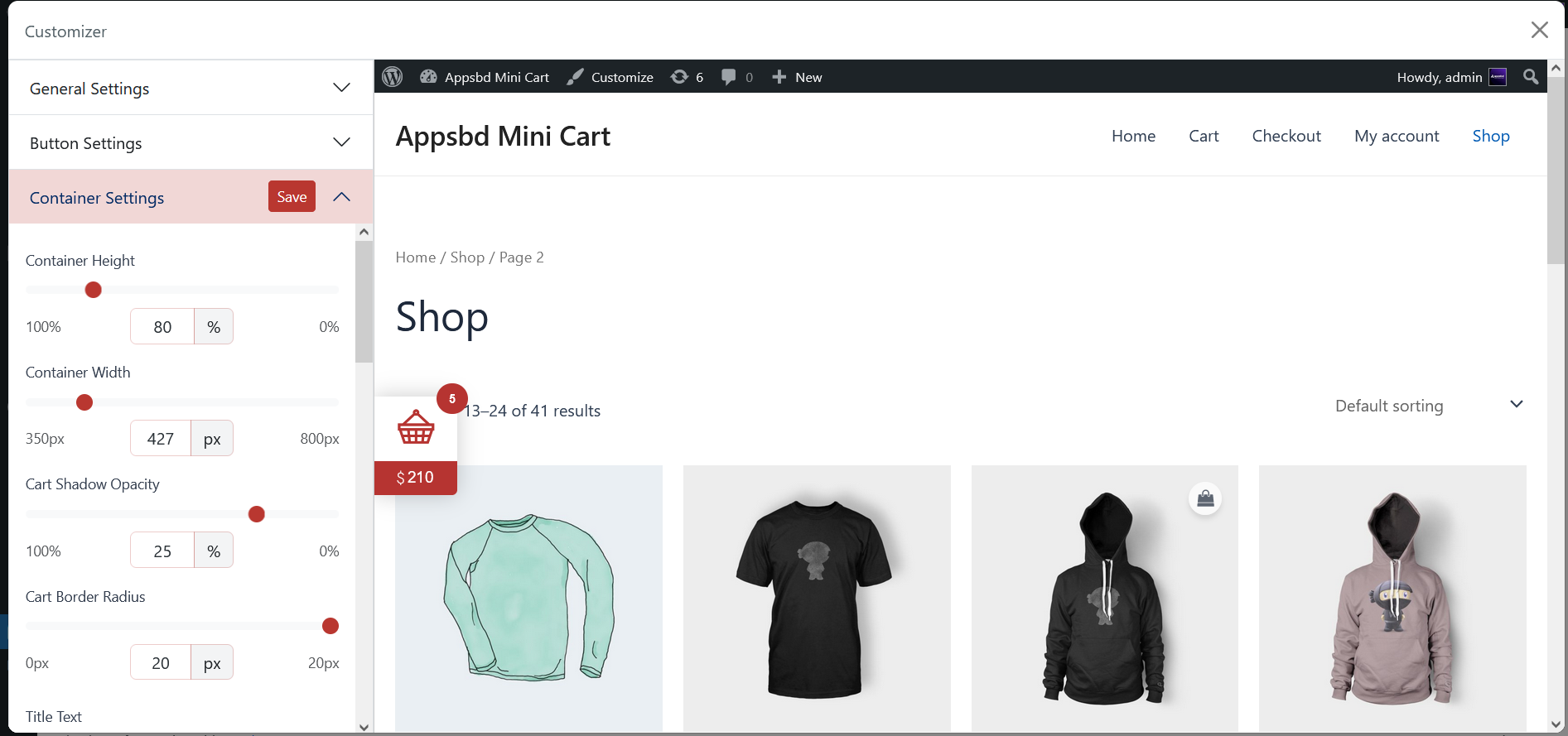 Live Customizer
