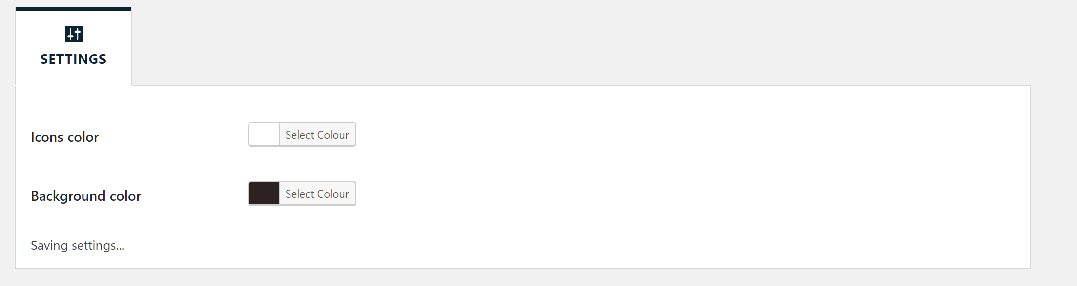 Admin settings.