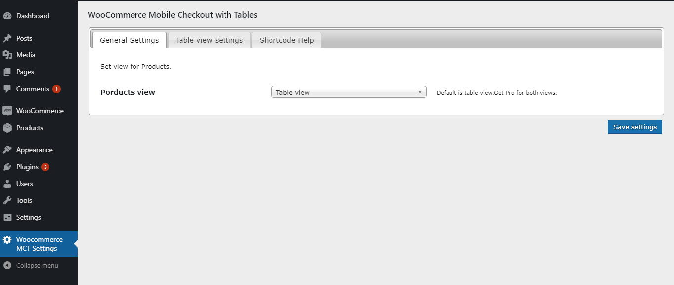 Plugin General Settings