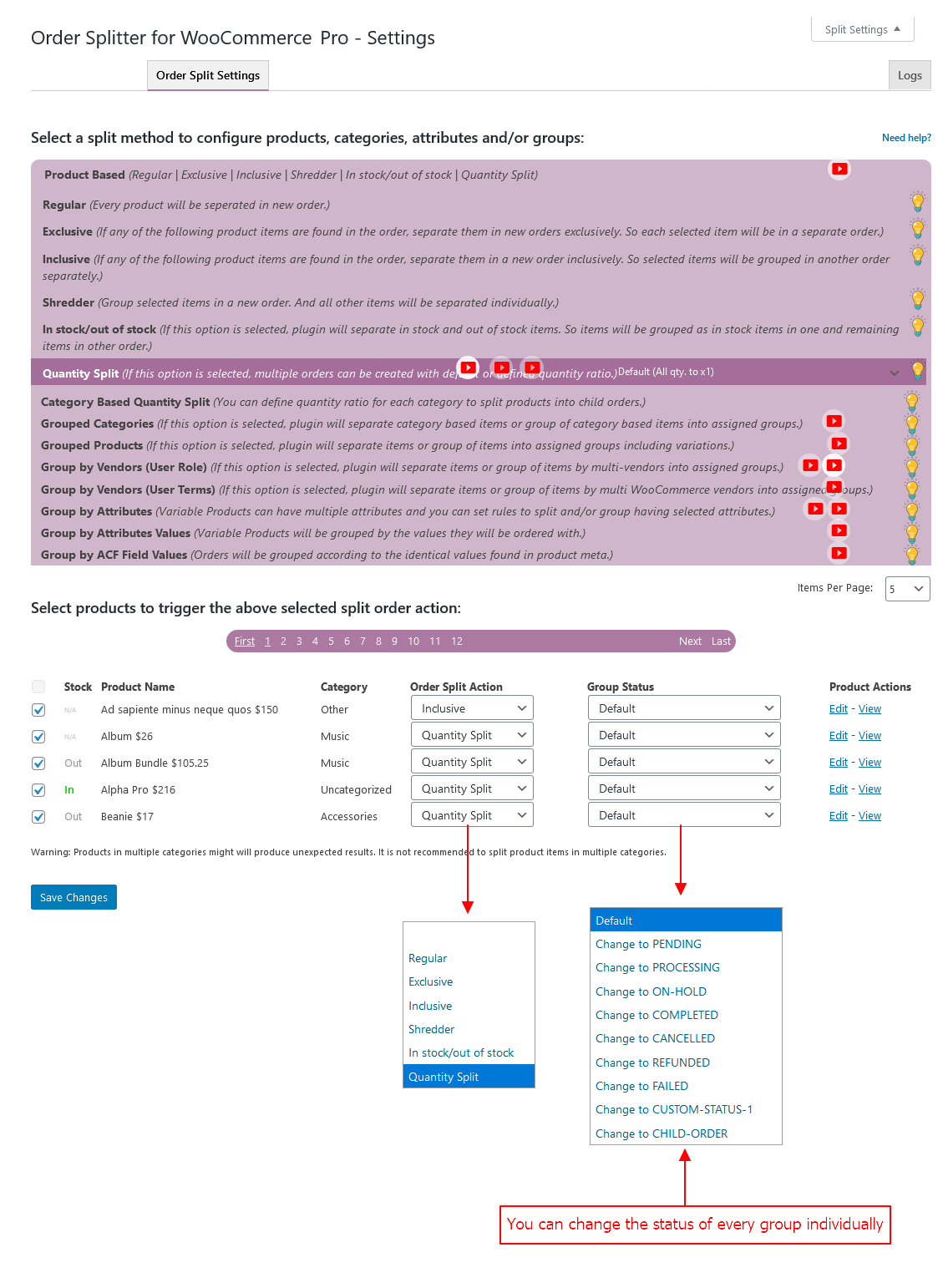 Grouped Products Mode - Explanation