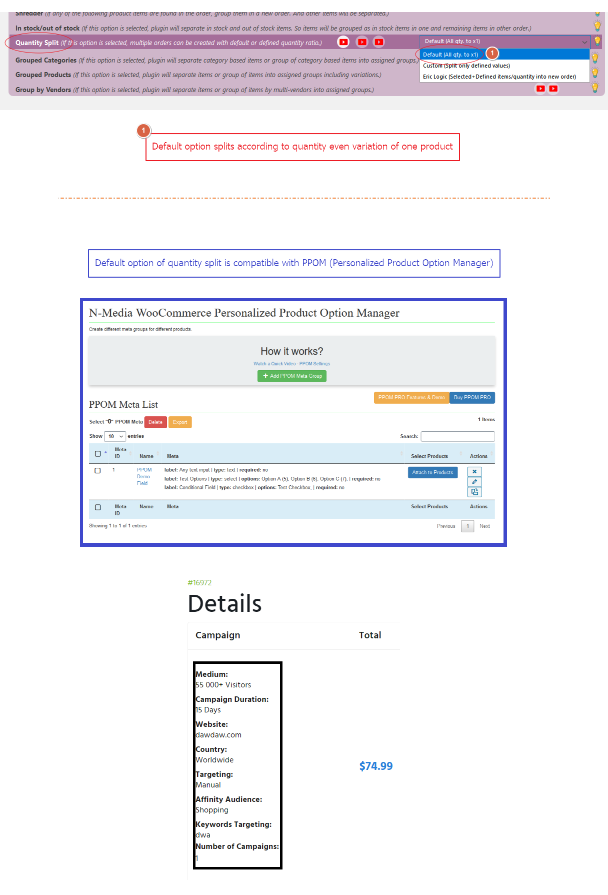 Order Page > Selective Products