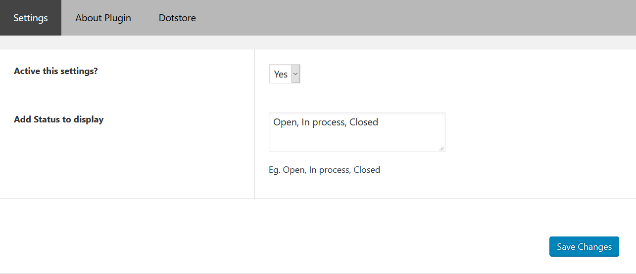 Admin settings for how to active/deactivate the plugin functionality.