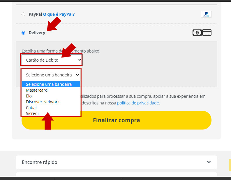 Impressão da forma de pagamento na visão do cliente na página de detalhe do pedido ao finalizar a compra (Front-End).