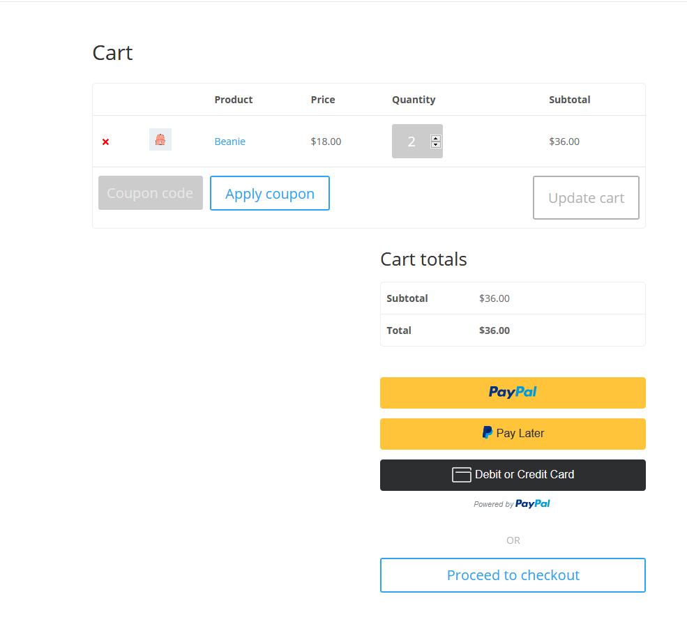 **Checkout Page**: Display multiple PayPal payment options, ideal for "PayPal For WooCommerce."