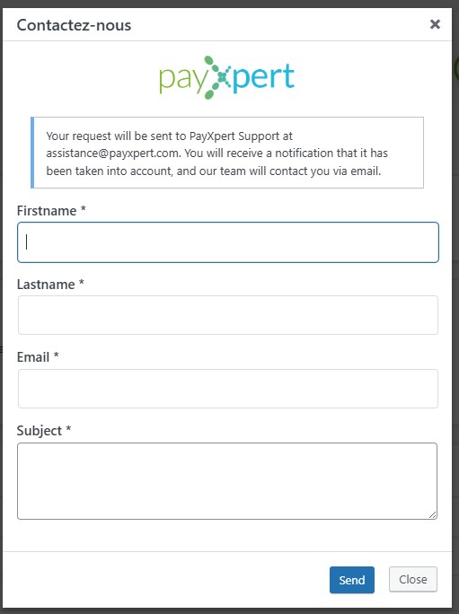 PayXpert Plugin Contact Form