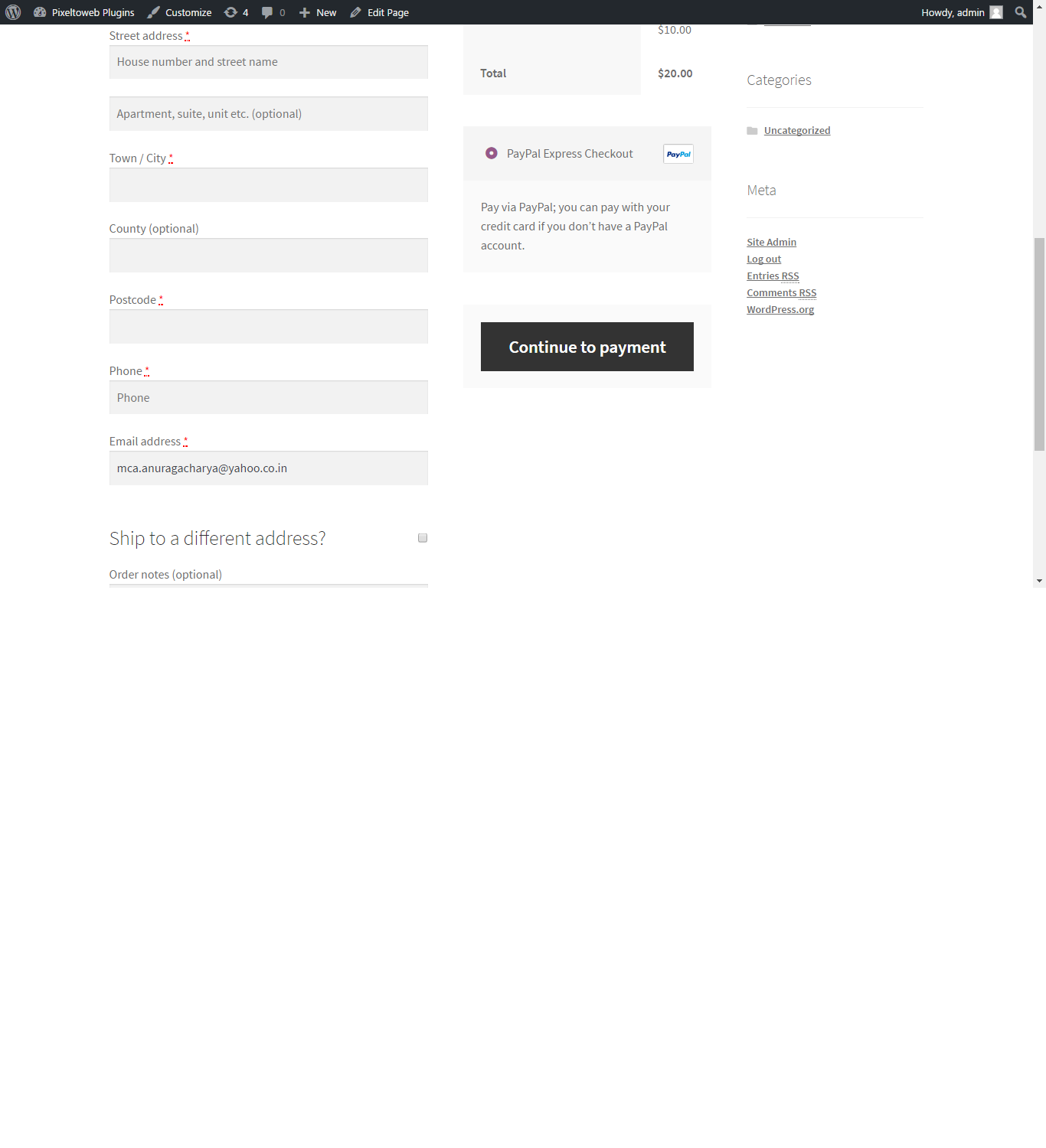 Woocommerce Phone Number Required field visible in Checkout Page