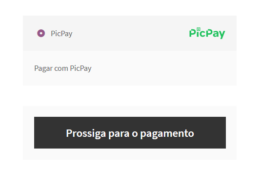 Payment method on the order completion page.
