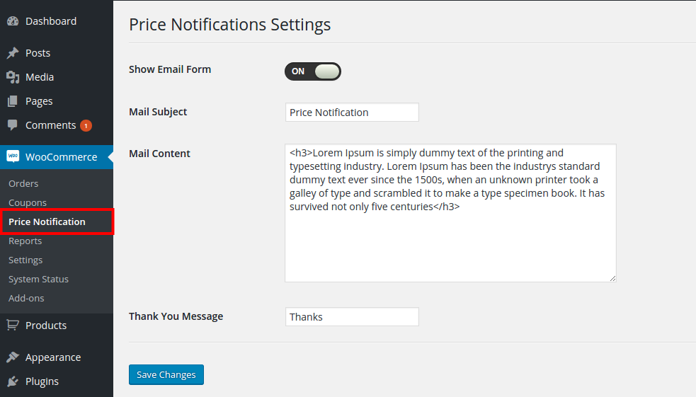 Woo Price Notification **Backend**